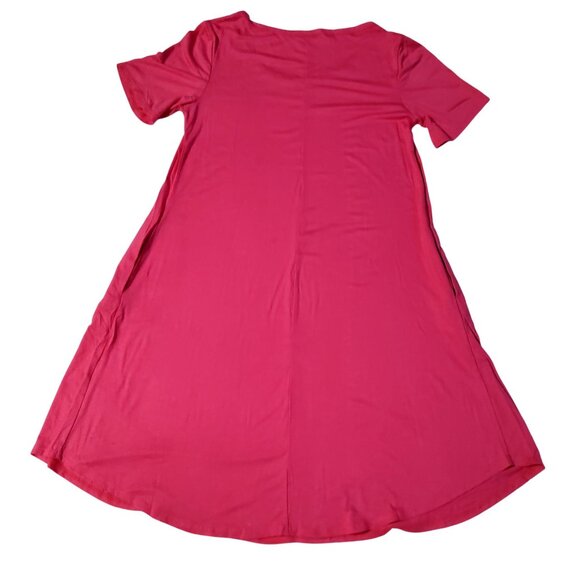 Womens Pink THJS A-Line Dress Size M Rayon & Spandex V-neckline Style# 401RYCH - Picture 6 of 10